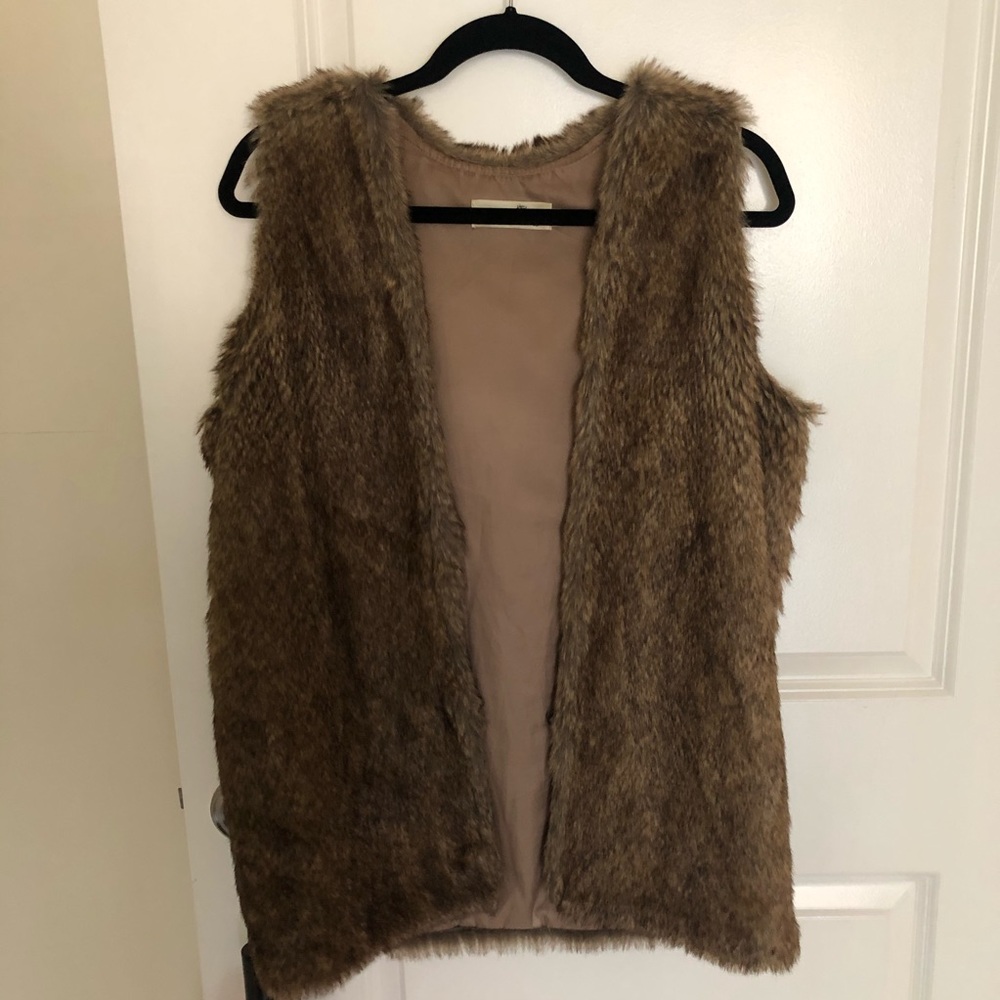 Brown Faux Fur Vest